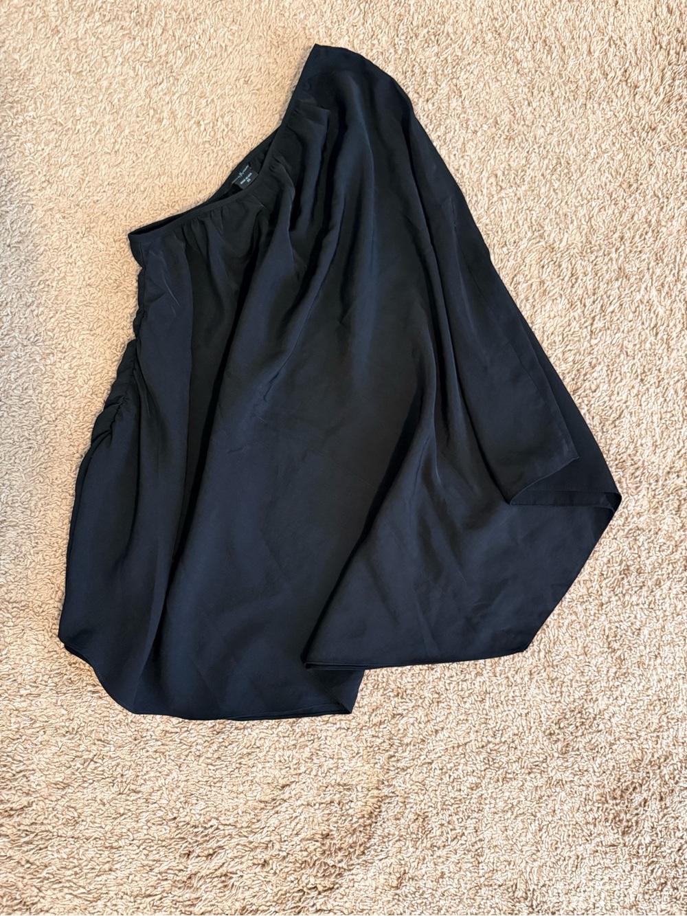 Guess by Marciano Black One-Shoulder Asymmetrical Blouse XS